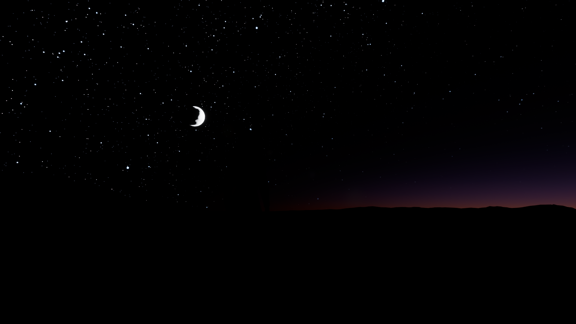 In-engine capture after the horizon lighting correction.